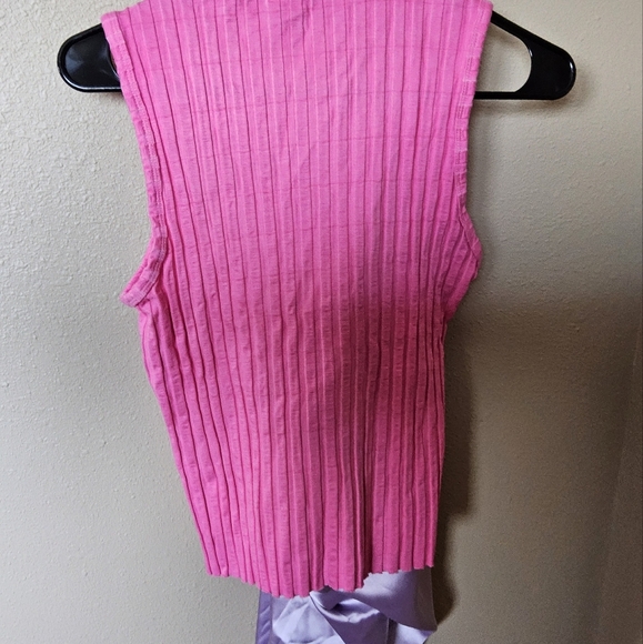 Stateside Pink Sleeveless Ribbed Top - Picture 3 of 3